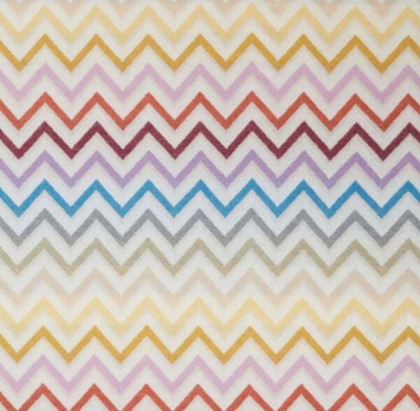 Watamu 100 - Çok Renkli Zigzag Desenli Koltuk Şalı 130x190 cm