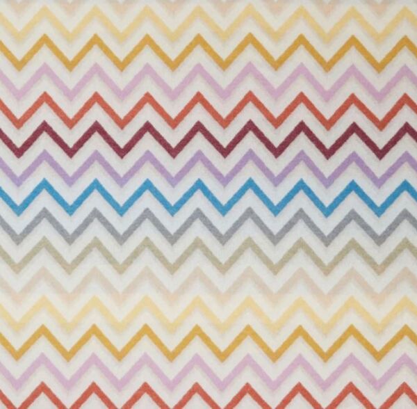 Watamu 100 - Çok Renkli Zigzag Desenli Koltuk Şalı 130x190 cm