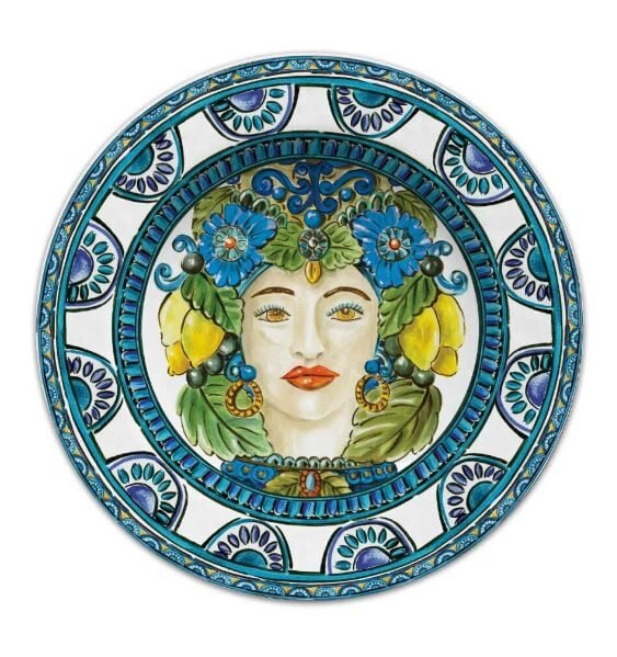 SICILY YEMEK TABAĞI MAVİ 28 CM