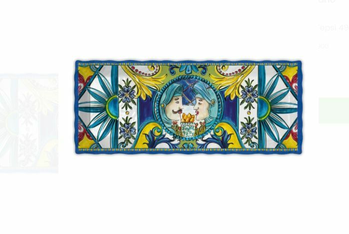 SICILY TEPSİ 49X20 CM MAVİ