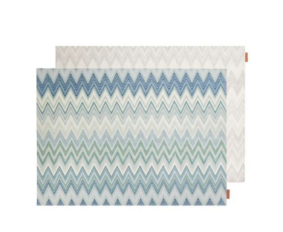 Zigzag Çok Renkli Amerikan Servis Seti 2'li 35x48 cm