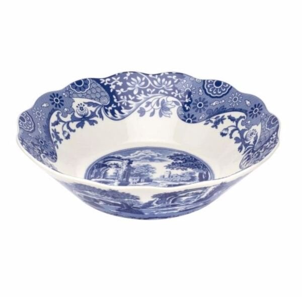 Blue Italian Daisy Bowl 25.5cm