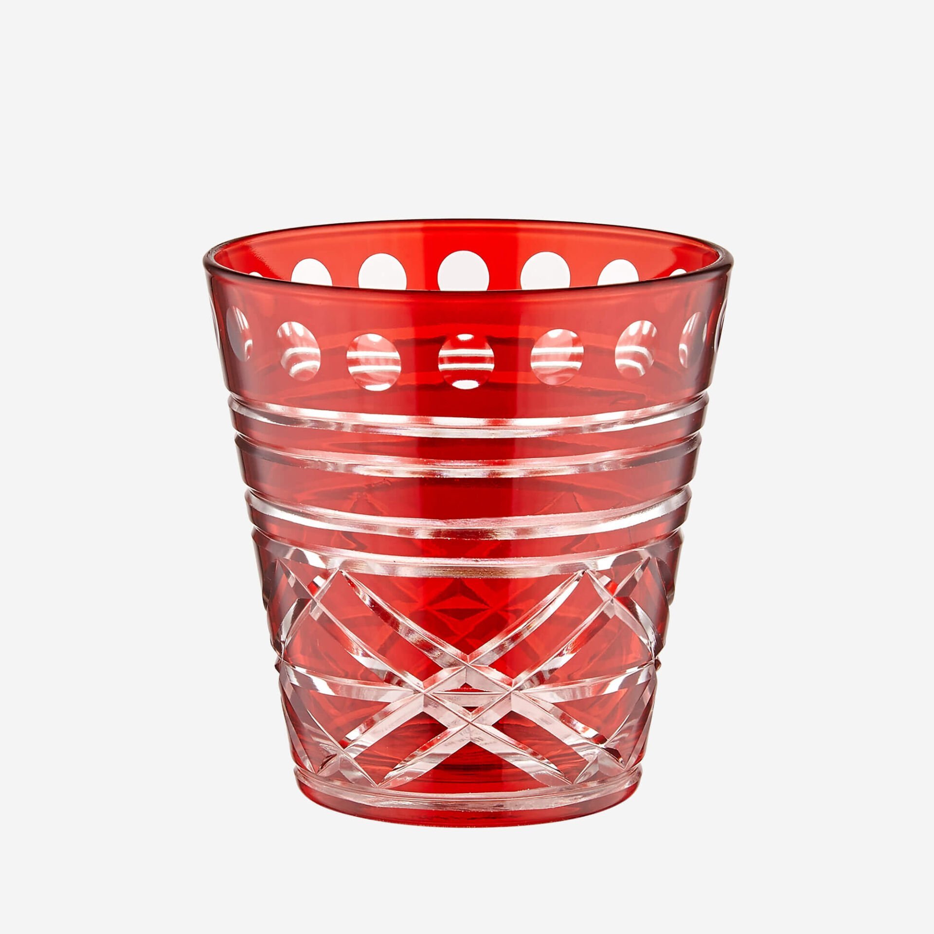 Kırmızı Cam SU BARDAĞI 250 ml