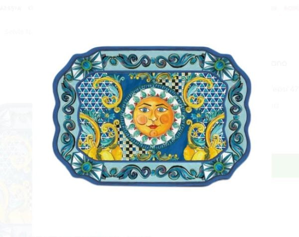 SICILY TEPSİ 47X33 CM MAVİ