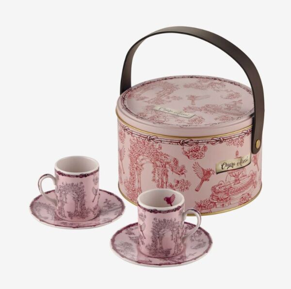 Kırmızı Porselen Kahve Fincan Seti 120 Ml Fontana