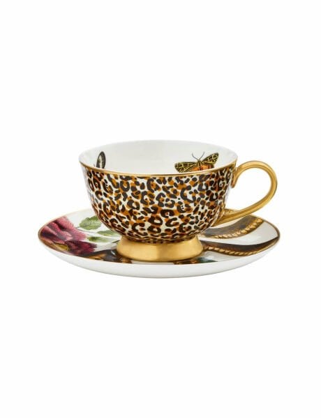 Creatures Of Curiosity Çay Fincanı+Tabağı Yılan&Leopar