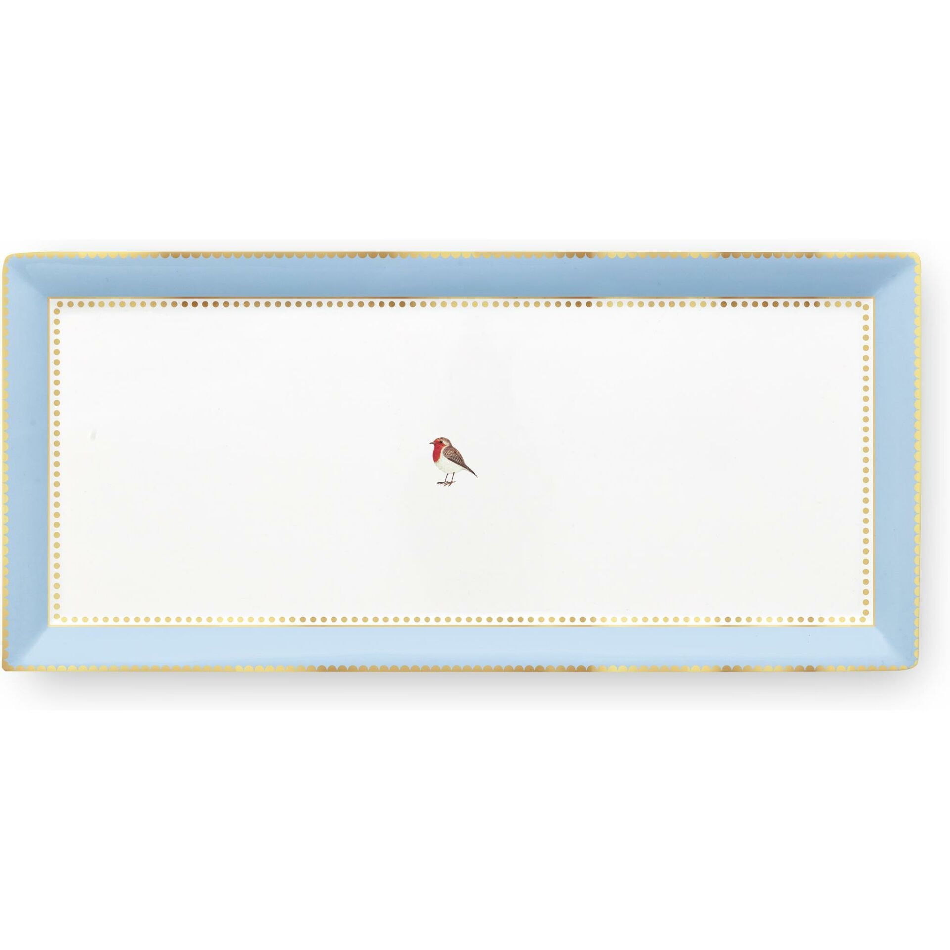 Love Bird Mavi Haki Servis Tabaği 33.3x15.5cm