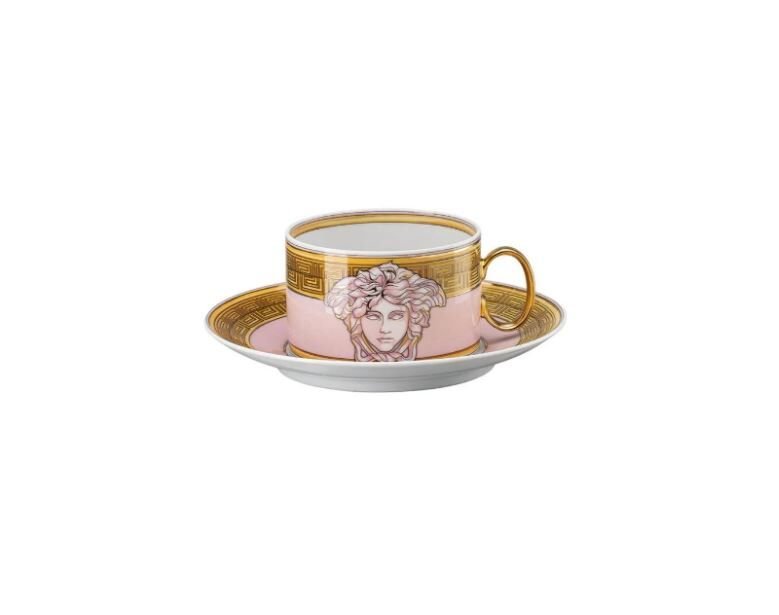 Medusa Amplified Pink Coin Çay Fincan-Tabak