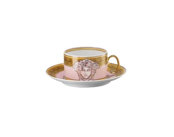 Medusa Amplified Pink Coin Çay Fincan-Tabak