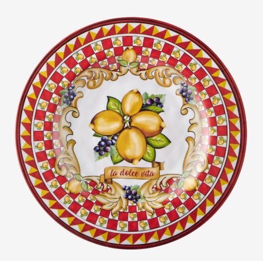 Kırmızı Melamin Kahvaltı Tabağı 21,5 Cm Capri