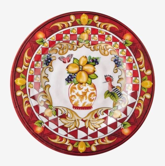 Kırmızı Melamin Kahvaltı Tabağı 21,5 Cm Capri