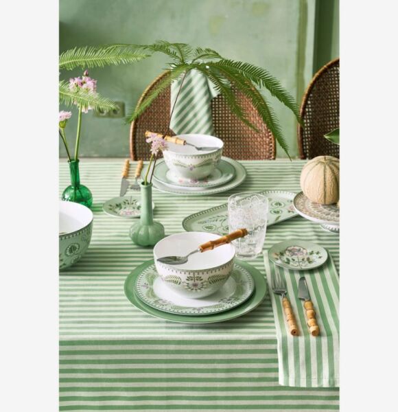 Yeşil Porselen Kase 12 Cm Lily & Lotus