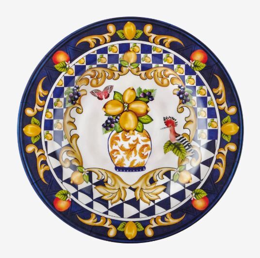 Mavi Melamin Kahvaltı Tabağı 21,5 Cm Capri