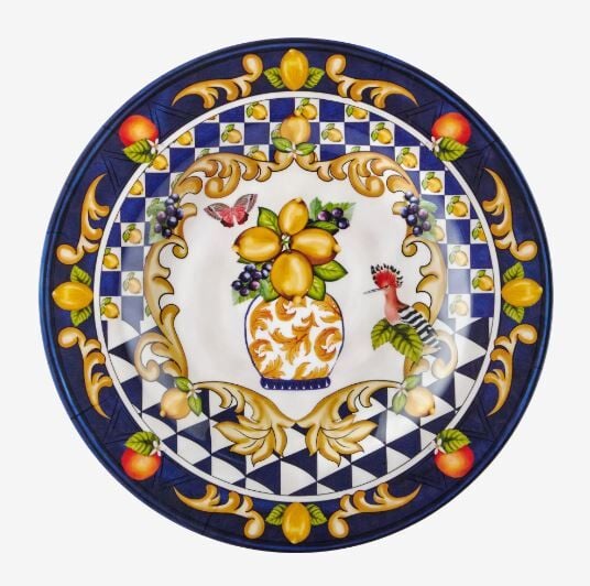 Mavi Melamin Kahvaltı Tabağı 21,5 Cm Capri