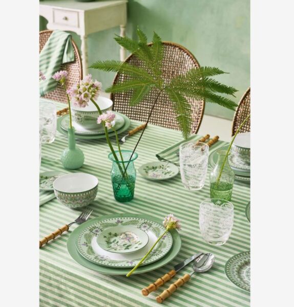 Yeşil Porselen Çay Tabağı 9 Cm Lily & Lotus