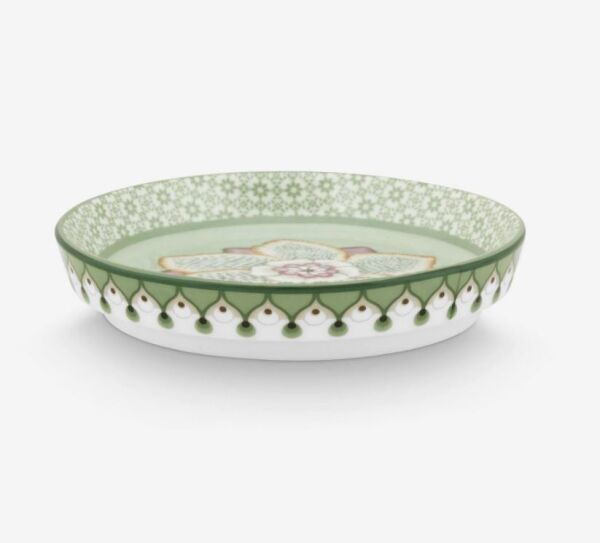 Yeşil Porselen Çay Tabağı 9 Cm Lily & Lotus