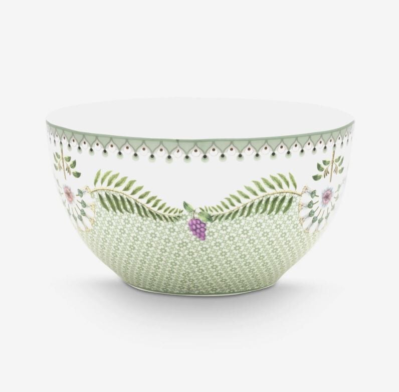 Yeşil Porselen Kase 15 Cm Lily & Lotus