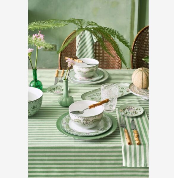 Yeşil Porselen Kase 15 Cm Lily & Lotus