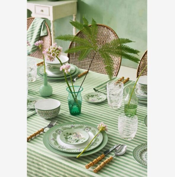 Yeşil Porselen Şekerlik Lily & Lotus