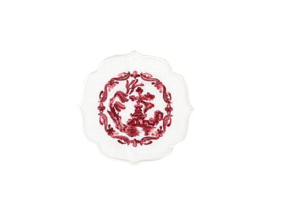 Çin Evi Bordo Kokteyl Peçete