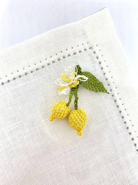 İğne Oyası Limon kokteyl Peçete