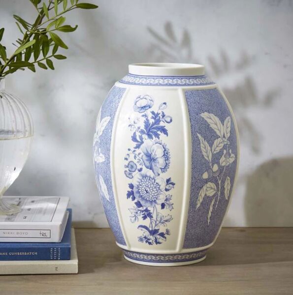 Spode Blue Italian British Flowers vazo