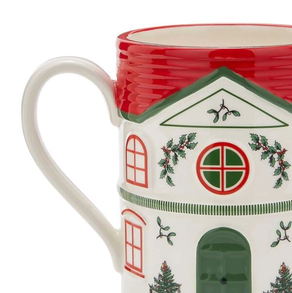 Spode Christmas Tree Village Red kupa