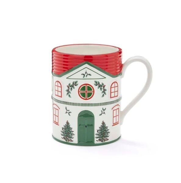 Spode Christmas Tree Village Red kupa