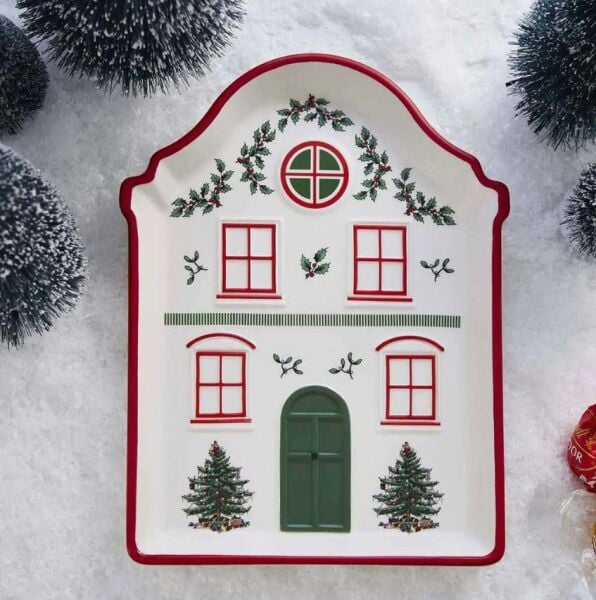 Spode Christmas Tree Village Red tabak
