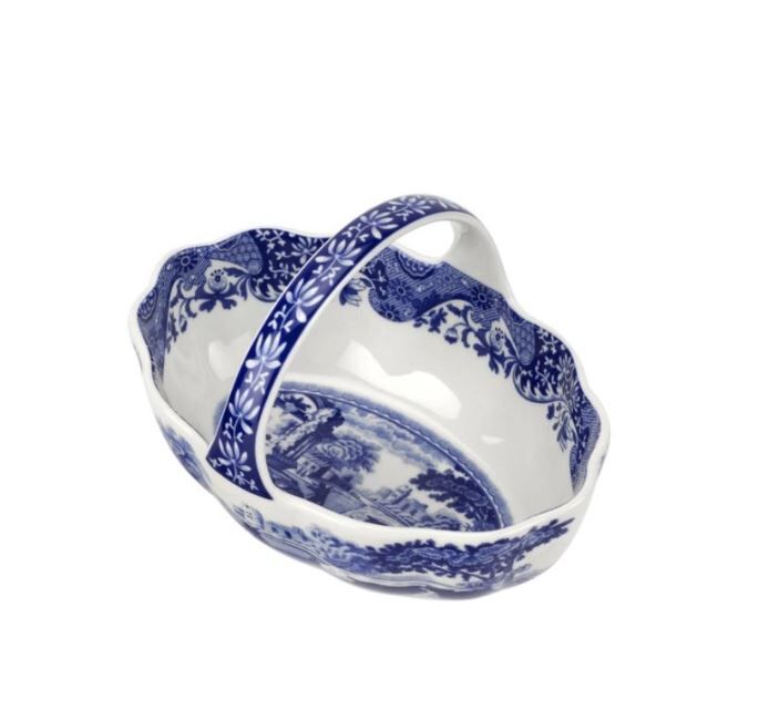 Spode Blue Italian Kulplu küçük sepet