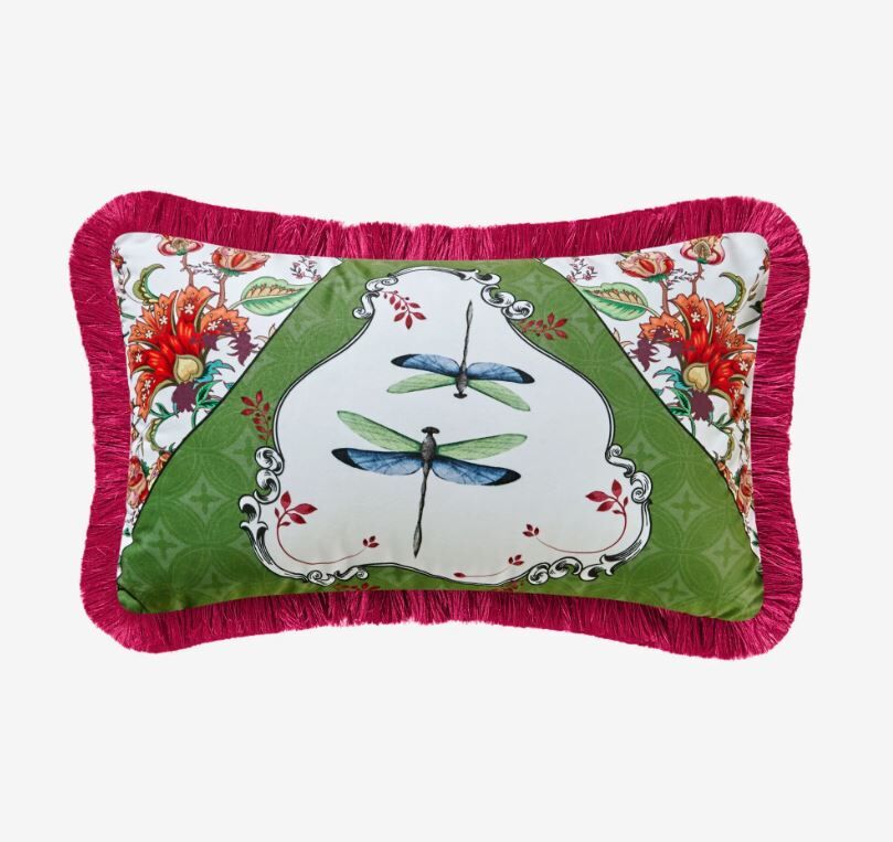 Yeşil Kadife Dekoratif Yastık 30X50 Cm Allure