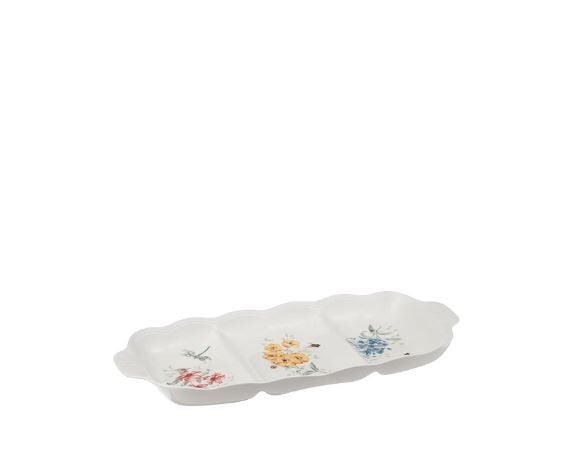 Butterfly Porselen 3 Bölmeli Servis Tabağı 41 cm