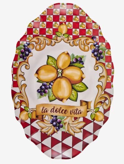 Kırmızı Melamin Meze Tabağı 7 Parça Capri Collection by Chiara Alessi