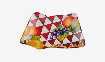 Kırmızı Melamin Meze Tabağı 7 Parça Capri Collection by Chiara Alessi