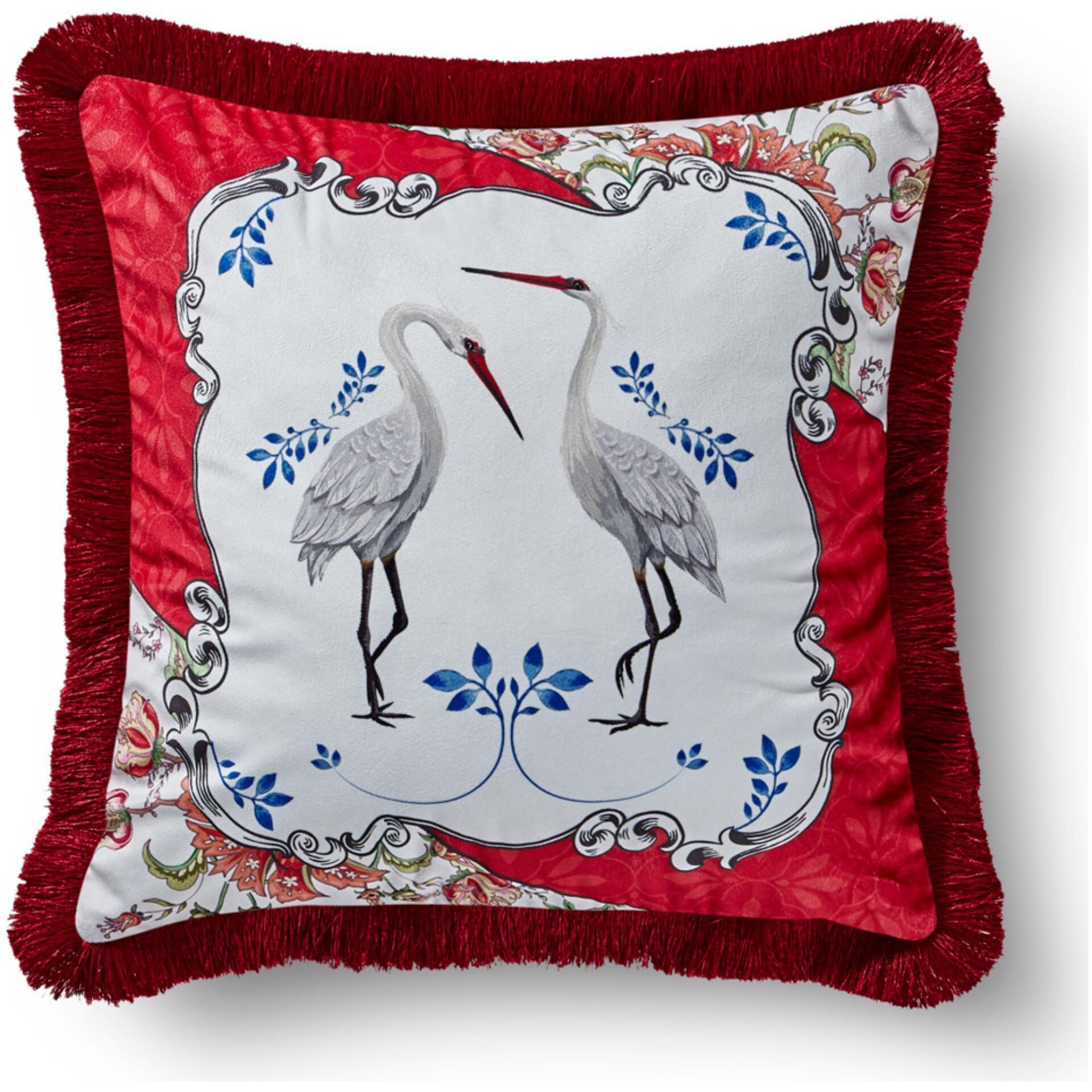 Allure Yastık - Leylek 45X45 CM Kadife