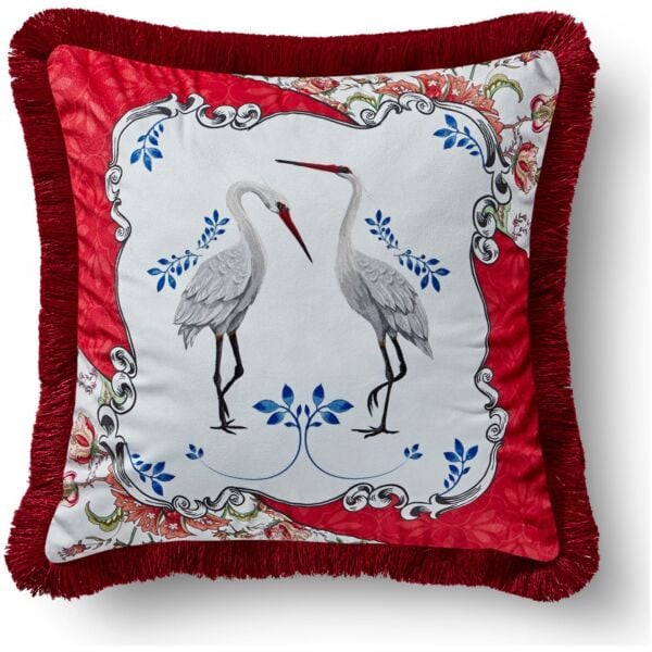 Allure Yastık - Leylek 45X45 CM Kadife