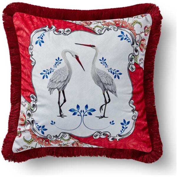 Allure Yastık - Leylek 45X45 CM Kadife