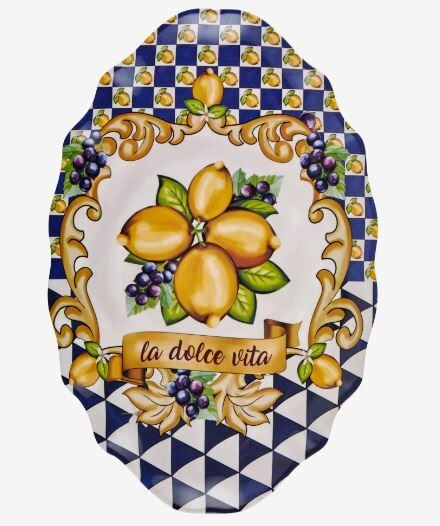 Mavi Melamin Meze Tabağı 7 Parça Capri Collection by Chiara Alessi