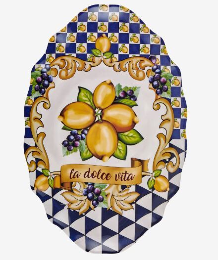 Mavi Melamin Meze Tabağı 7 Parça Capri Collection by Chiara Alessi