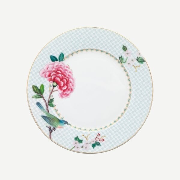 Blushing Birds Beyaz Tabak 21 cm