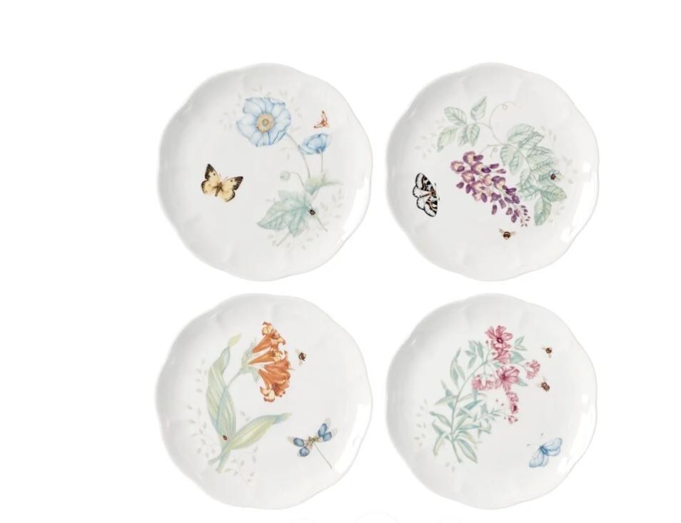 Butterfly Porselen Accent Tabağı 4'lü Set 23 cm