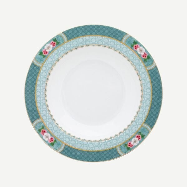 Blushing Birds Mavi Çorba Tabağı 21.5 cm