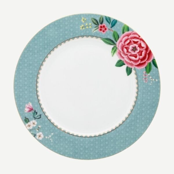 Blushing Birds  Mavi Yemek Tabağı 26.5 cm