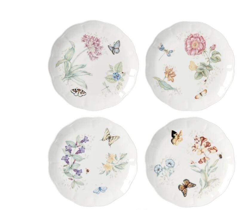 Butterfly Porselen Yemek Tabağı 4'lü Set 28 cm