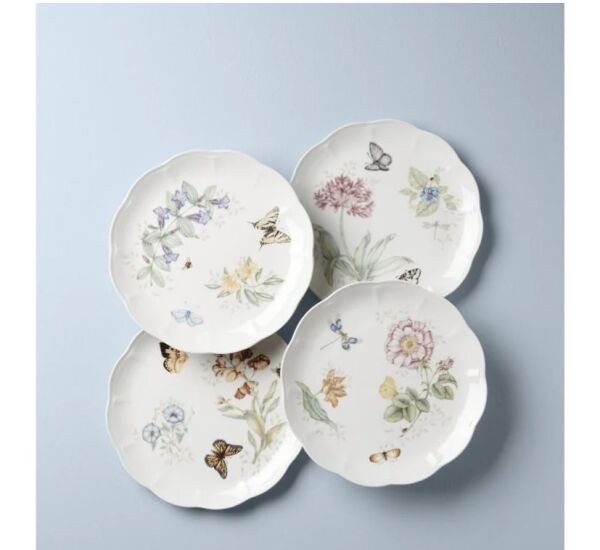 Butterfly Porselen Yemek Tabağı 4'lü Set 28 cm
