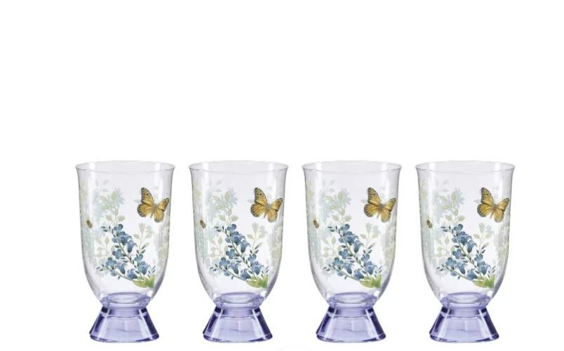 Butterfly Herbs Su/Meşrubat Bardağı 4'lü Set