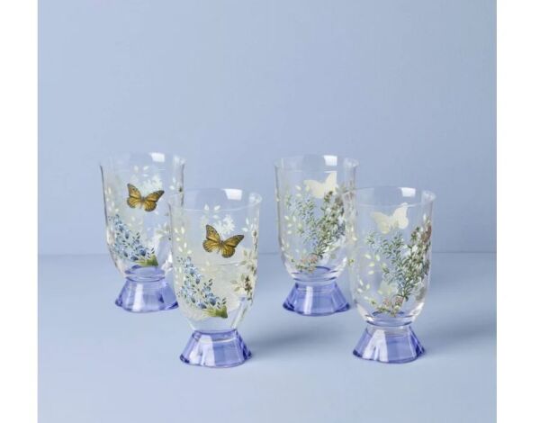 Butterfly Herbs Su/Meşrubat Bardağı 4'lü Set