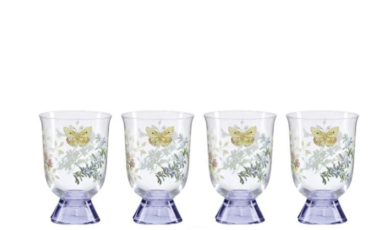 Butterfly Herbs Su/Meşrubat Bardağı 4'lü Set