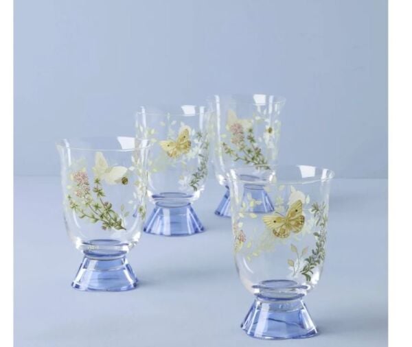 Butterfly Herbs Su/Meşrubat Bardağı 4'lü Set