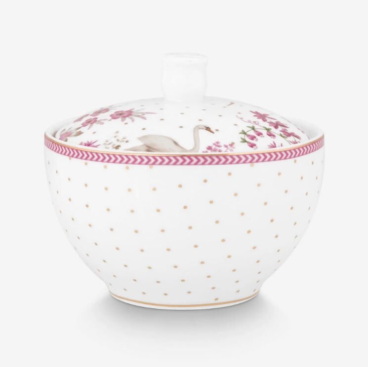 Beyaz Porselen Şekerlik 300 Ml Jolie Collection